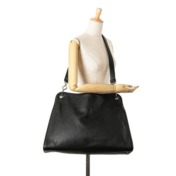 グッチ ショルダーバッグ 108853 ブラック レザー レディース GUCCI 【中古】