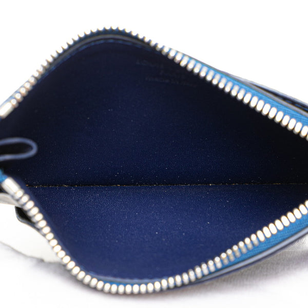 ルイ ヴィトン モノグラム バンダナ コインケース フラグメントケース M81432 ブルー ネイビー PVC レザー メンズ LOUIS VUITTON 【中古】
