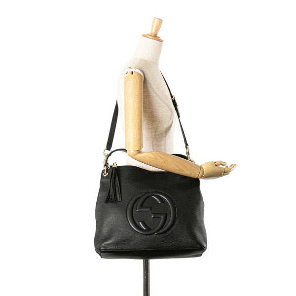 グッチ GGソーホー ハンドバッグ ショルダーバッグ 2WAY 536194 ブラック レザー レディース GUCCI 【中古】