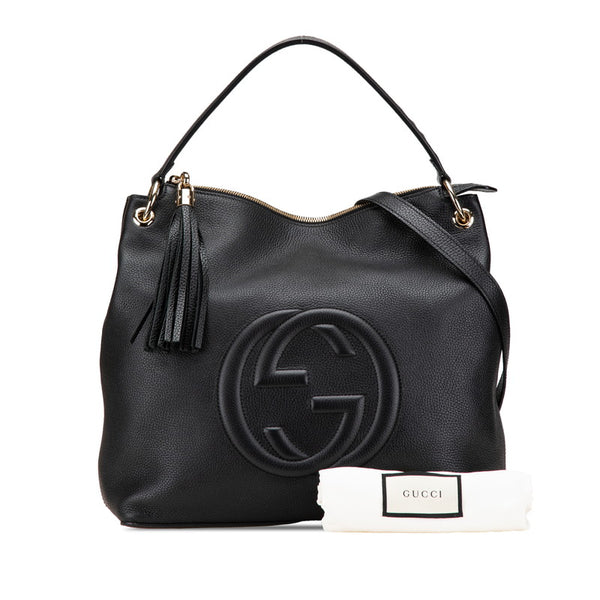 グッチ GGソーホー ハンドバッグ ショルダーバッグ 2WAY 536194 ブラック レザー レディース GUCCI 【中古】