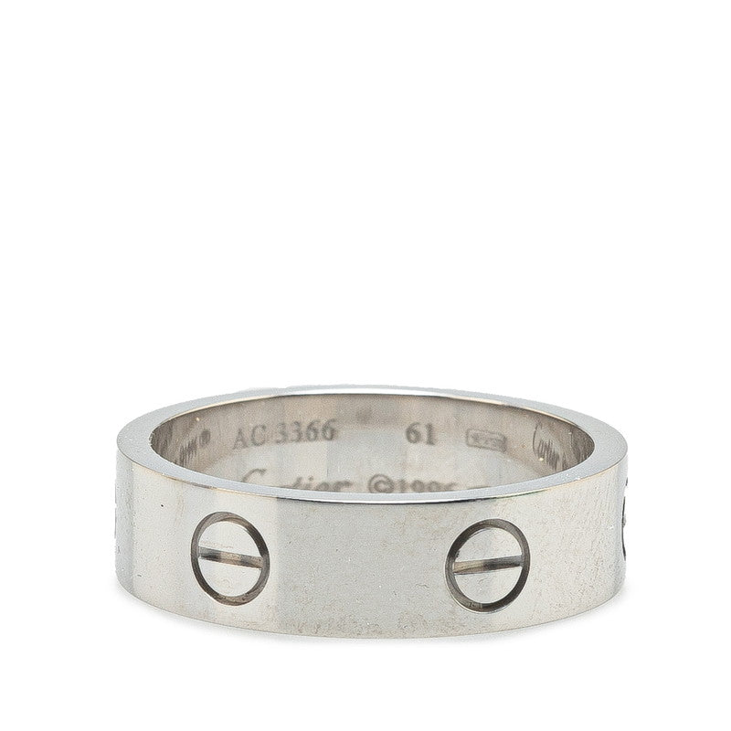 カルティエ ミニラブリング リング 指輪 #61 シルバー K18YG イエローゴールド レディース CARTIER 【中古】