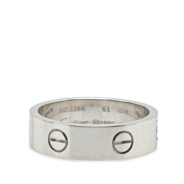 カルティエ ミニラブリング リング 指輪 #61 シルバー K18YG イエローゴールド レディース CARTIER 【中古】