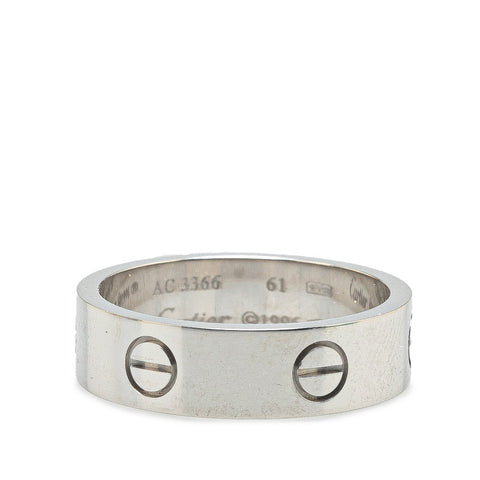 カルティエ ミニラブリング リング 指輪 #61 シルバー K18YG イエローゴールド レディース CARTIER 【中古】