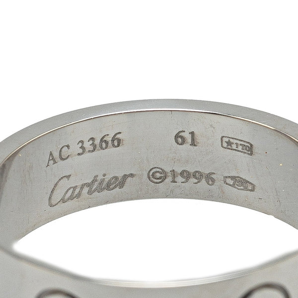 カルティエ ミニラブリング リング 指輪 #61 シルバー K18YG イエローゴールド レディース CARTIER 【中古】