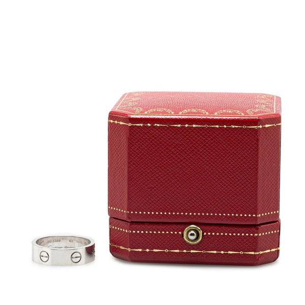 カルティエ ミニラブリング リング 指輪 #61 シルバー K18YG イエローゴールド レディース CARTIER 【中古】