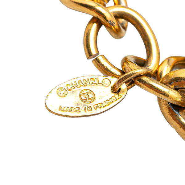 シャネル 31 RUE CAMBON カンボン プレート ネックレス ゴールド メッキ レディース CHANEL 【中古】