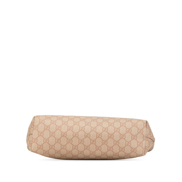 グッチ GGスプリーム トートバッグ 211138  ピンク ベージュ PVC レザー レディース GUCCI 【中古】