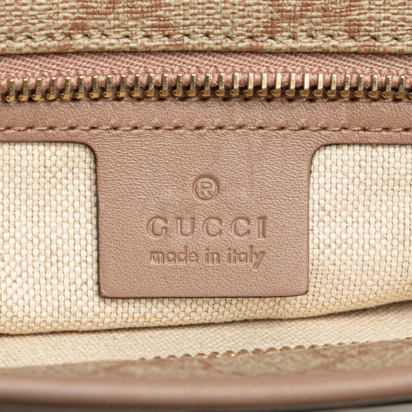 グッチ GGスプリーム トートバッグ 211138  ピンク ベージュ PVC レザー レディース GUCCI 【中古】