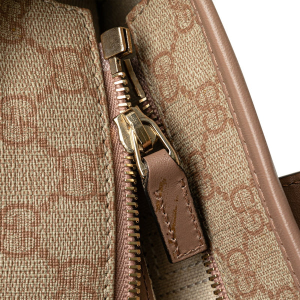 グッチ GGスプリーム トートバッグ 211138  ピンク ベージュ PVC レザー レディース GUCCI 【中古】