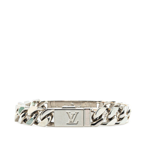 ルイ ヴィトン モノグラム チェーン ブレスレット M00269 シルバー メタル メンズ LOUIS VUITTON 【中古】
