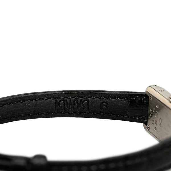 カルティエ タンクアロンジエ ベルト（社外品） 腕時計 W1540856 クオーツ ホワイト文字盤 K18WG ホワイトゴールド レディース CARTIER 【中古】