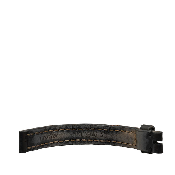 カルティエ タンクアロンジエ ベルト（社外品） 腕時計 W1540856 クオーツ ホワイト文字盤 K18WG ホワイトゴールド レディース CARTIER 【中古】