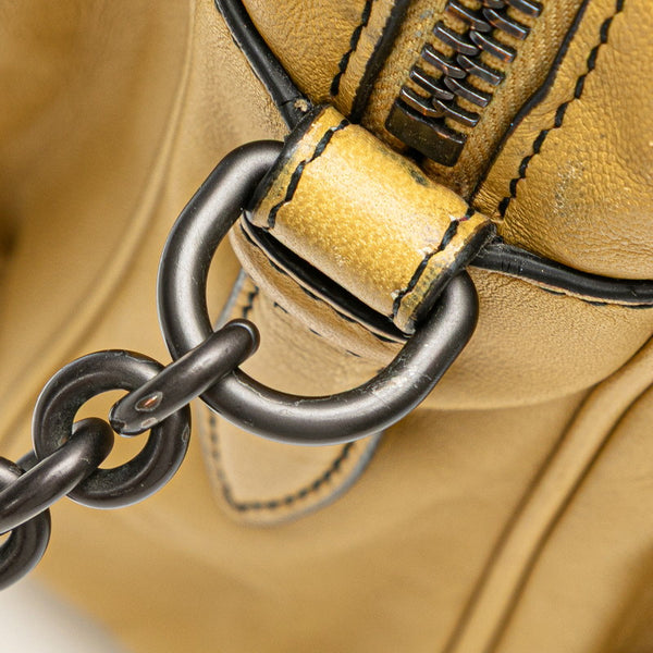 ボッテガヴェネタ イントレチャート ワンショルダーバッグ イエロー レザー レディース BOTTEGAVENETA 【中古】