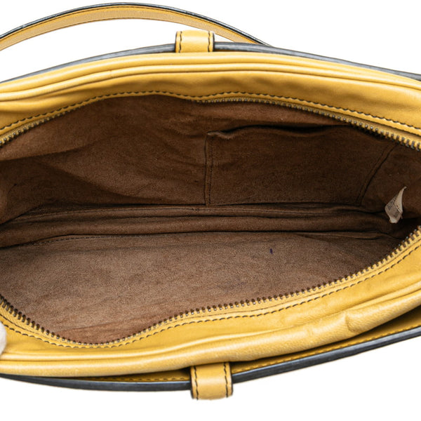 ボッテガヴェネタ イントレチャート ワンショルダーバッグ イエロー レザー レディース BOTTEGAVENETA 【中古】