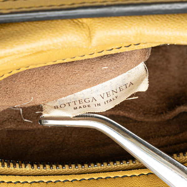 ボッテガヴェネタ イントレチャート ワンショルダーバッグ イエロー レザー レディース BOTTEGAVENETA 【中古】