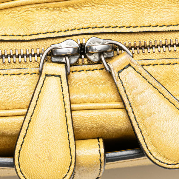 ボッテガヴェネタ イントレチャート ワンショルダーバッグ イエロー レザー レディース BOTTEGAVENETA 【中古】