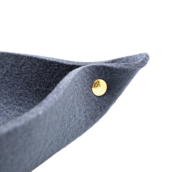 エルメス ヴィドポッシュ フェルトトレイ 小物入れ ジュエリートレイ ネイビー フェルト レディース HERMES 【中古】