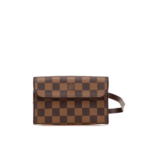 ルイ ヴィトン ダミエ ポシェット フロランティーヌ SPO ウエストバッグ N51856 ブラウン PVC レザー レディース LOUIS VUITTON 【中古】
