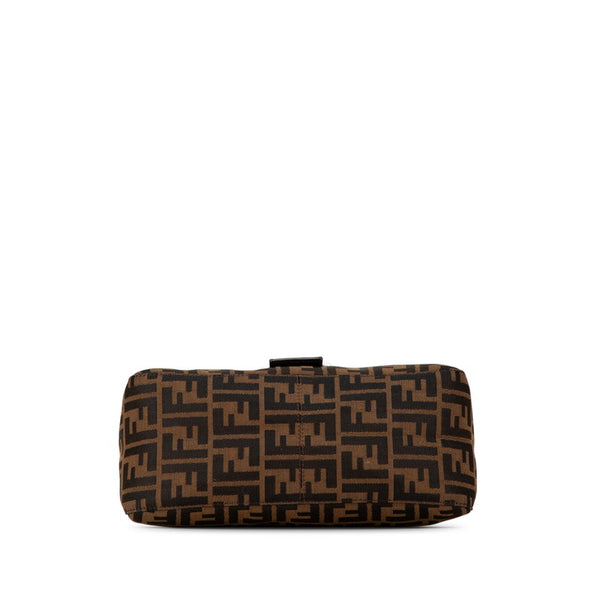 フェンディ ズッカ マンマバケット ハンドバッグ ワンショルダーバッグ ブラウン キャンバス レザー レディース FENDI 【中古】