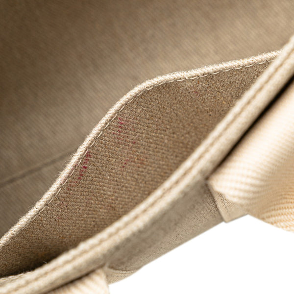 クロエ ウッディ スモール ハンドバッグ ショルダーバッグ 2WAY ベージュ ブラウン キャンバス レザー レディース Chloe 【中古】