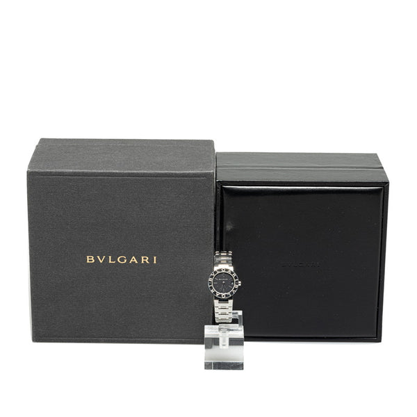 ブルガリ ブルガリブルガリ 腕時計 BB23SS クオーツ ブラック文字盤 ステンレススチール レディース BVLGARI 【中古】