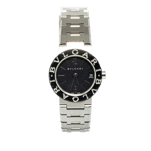 ブルガリ ブルガリブルガリ 腕時計 BB23SS クオーツ ブラック文字盤 ステンレススチール レディース BVLGARI 【中古】