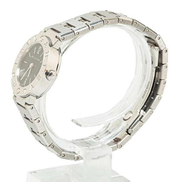 ブルガリ ブルガリブルガリ 腕時計 BB23SS クオーツ ブラック文字盤 ステンレススチール レディース BVLGARI 【中古】