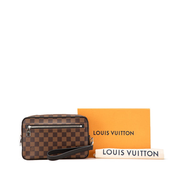 ルイ ヴィトン ダミエ ポシェット カサイ セカンドバッグ ポーチ N41663 ブラウン PVC レザー レディース LOUIS VUITTON 【中古】