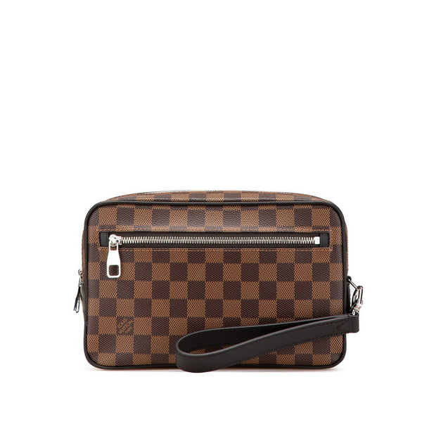 ルイ ヴィトン ダミエ ポシェット カサイ セカンドバッグ ポーチ N41663 ブラウン PVC レザー レディース LOUIS VUITTON 【中古】