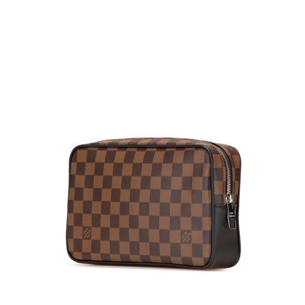 ルイ ヴィトン ダミエ ポシェット カサイ セカンドバッグ ポーチ N41663 ブラウン PVC レザー レディース LOUIS VUITTON 【中古】