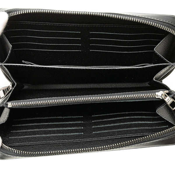 ルイ ヴィトン モノグラム エクリプス ジッピー XL ラウンドファスナー 長財布 M61698 ブラック PVC レザー レディース LOUIS VUITTON 【中古】