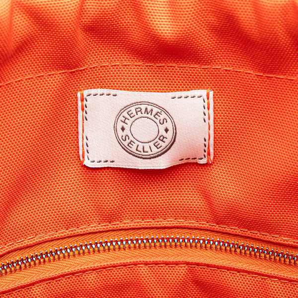 エルメス サックドパンサージュ グルーム ハンドバッグ ショルダーバッグ 2WAY ネイビー ブラウン キャンバス レディース HERMES 【中古】