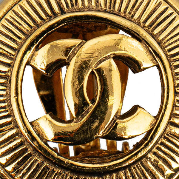 シャネル ココマーク ラウンド サークル イヤリング ゴールド メッキ レディース CHANEL 【中古】