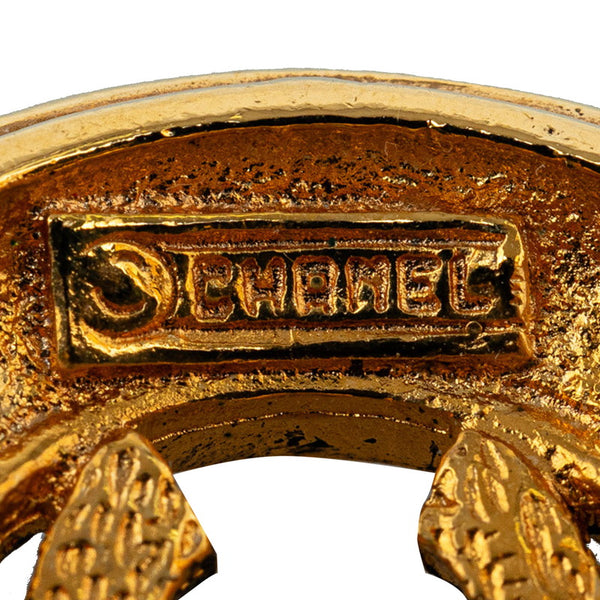 シャネル ココマーク ラウンド サークル イヤリング ゴールド メッキ レディース CHANEL 【中古】