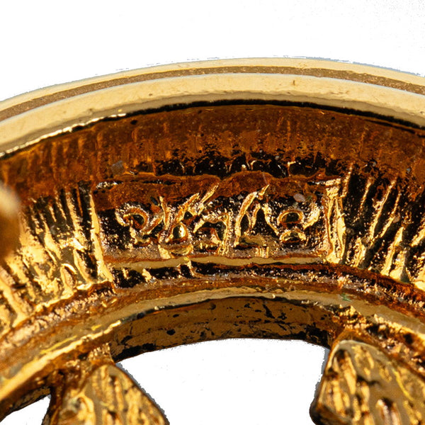 シャネル ココマーク ラウンド サークル イヤリング ゴールド メッキ レディース CHANEL 【中古】