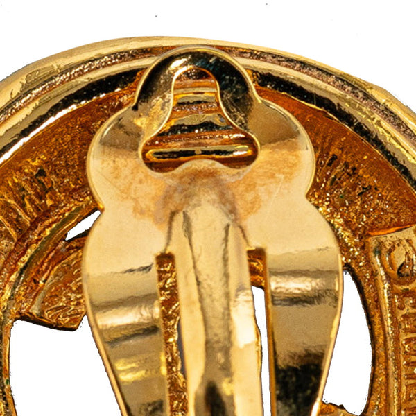 シャネル ココマーク ラウンド サークル イヤリング ゴールド メッキ レディース CHANEL 【中古】