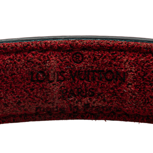 ルイ ヴィトン モノグラム ヴー グッドラック ブレスレット M64447 ブラック ノワール レザー メタル レディース LOUIS VUITTON 【中古】