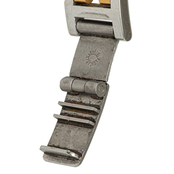 エルメス クリッパー 腕時計 クオーツ ベージュ文字盤 ステンレススチール メッキ レディース HERMES 【中古】