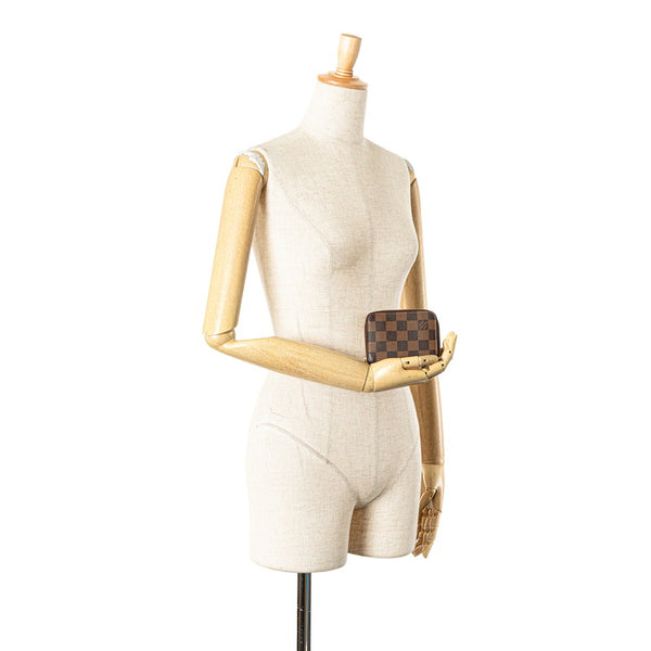 ルイ ヴィトン ダミエ ジッピー コインパース コインケース 小銭入れ N63070 ブラウン PVC レザー レディース LOUIS VUITTON 【中古】