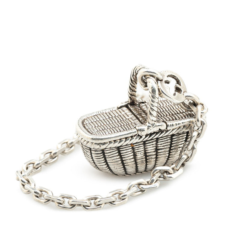 エルメス バスケット かご モチーフ チャーム SV925 シルバー レディース HERMES 【中古】