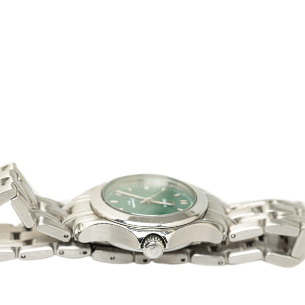 オメガ シーマスター120 腕時計 2511.72 クオーツ グリーン文字盤 ステンレススチール レディース OMEGA 【中古】