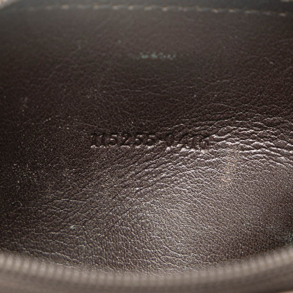 グッチ GGキャンバス ミニ コインケース 小銭入れ 115255 ブラウン ベージュ キャンバス レザー レディース GUCCI 【中古】