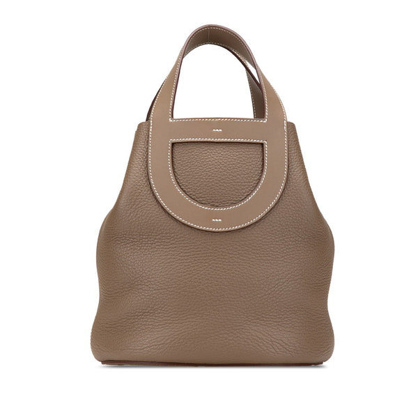 エルメス インザループ23 ハンドバッグ エトゥープ グレージュ トリヨンクレマンス レディース HERMES 【中古】