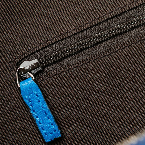 グッチ ロゴ ハンドバッグ ショルダーバッグ 2WAY ブルー レザー レディース GUCCI 【中古】