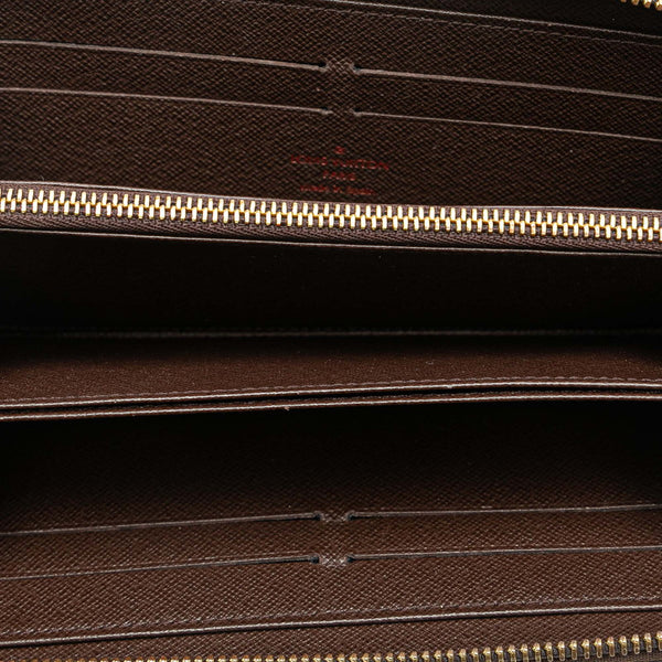 ルイ ヴィトン ダミエ ジッピーウォレット ラウンドファスナー 長財布 N60015 ブラウン PVC レディース LOUIS VUITTON 【中古】