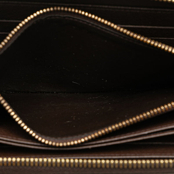 ルイ ヴィトン ダミエ ジッピーウォレット ラウンドファスナー 長財布 N60015 ブラウン PVC レディース LOUIS VUITTON 【中古】