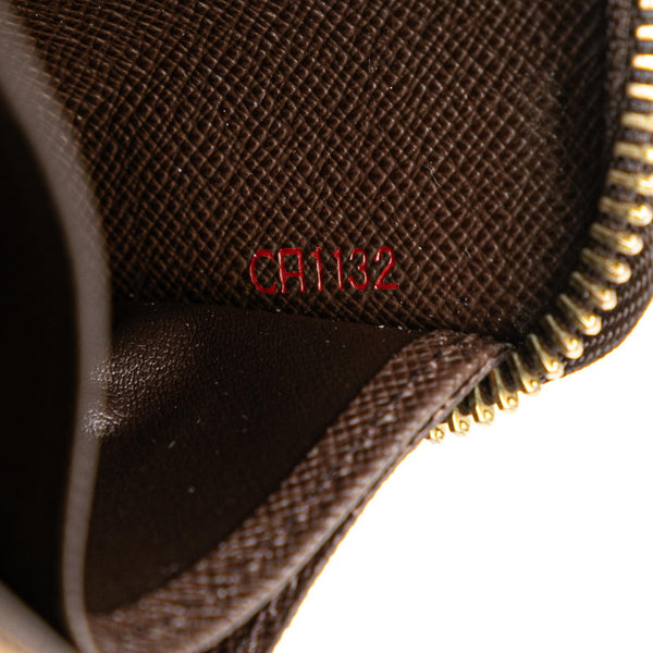 ルイ ヴィトン ダミエ ジッピーウォレット ラウンドファスナー 長財布 N60015 ブラウン PVC レディース LOUIS VUITTON 【中古】