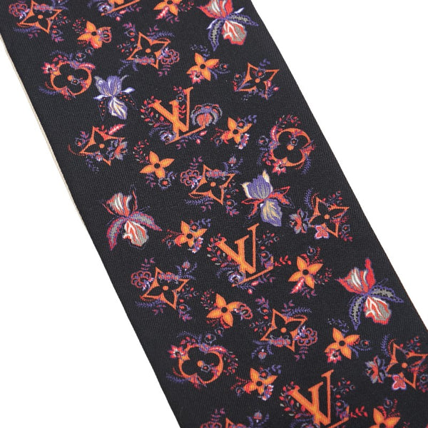 ルイ ヴィトン モノグラム バンドー ランデブー ツイリー スカーフ M76433 ベージュ ブラック シルク レディース LOUIS VUITTON 【中古】