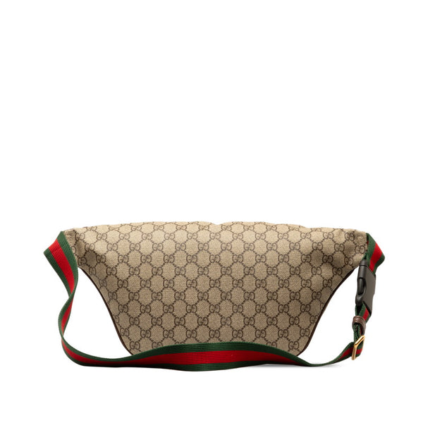 グッチ GGスプリーム クーリエ ウエストポーチ ボディバック 529711 ライトブラウン PVC レザー レディース GUCCI 【中古】