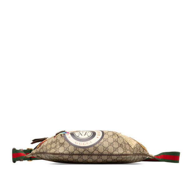 グッチ GGスプリーム クーリエ ウエストポーチ ボディバック 529711 ライトブラウン PVC レザー レディース GUCCI 【中古】